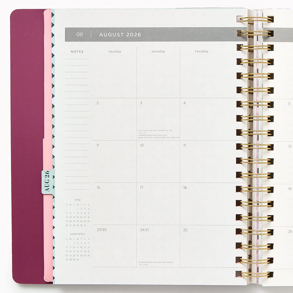 2026-2027 Paper Source Tiles Weekly Desk Planner