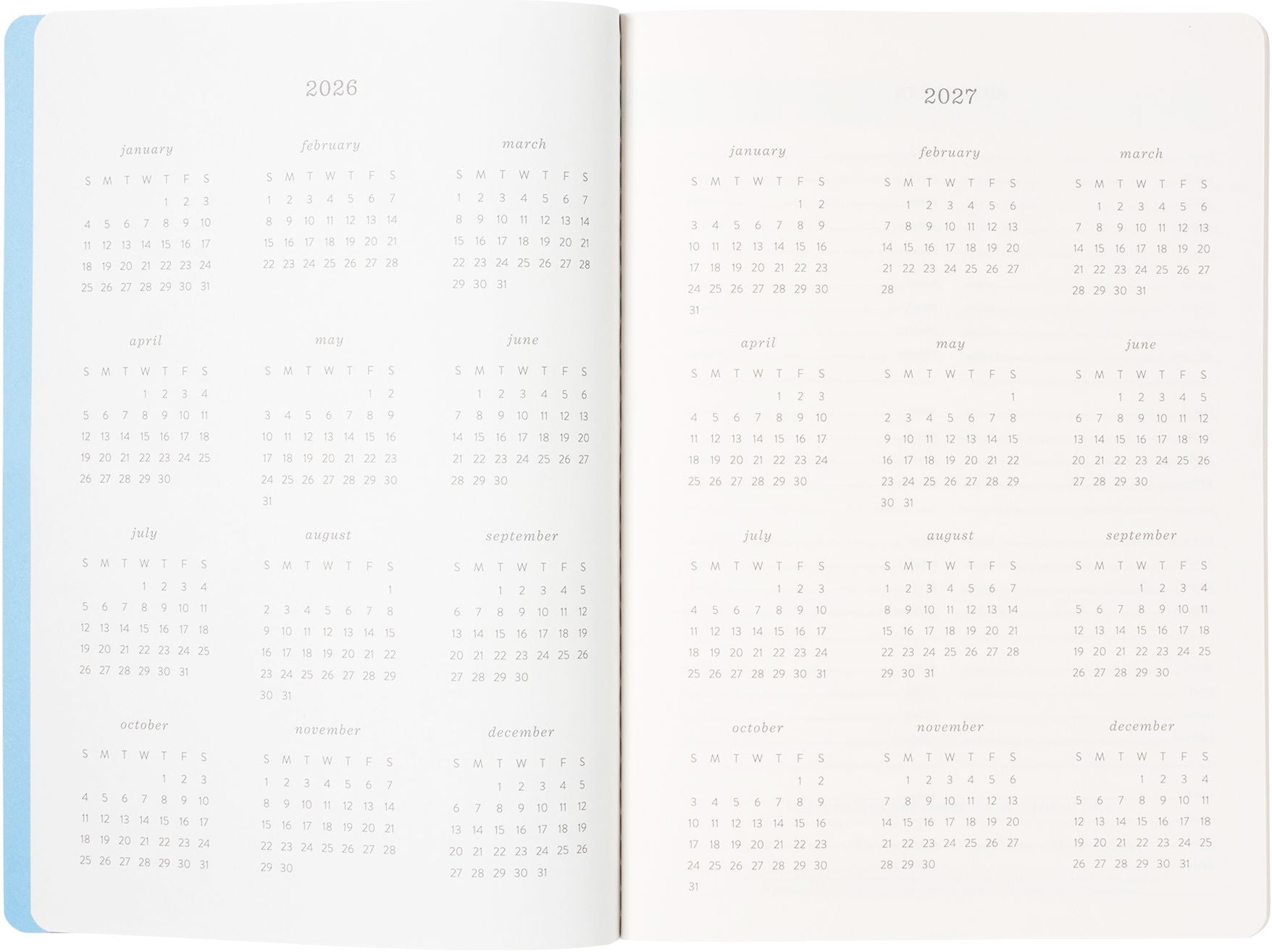 2026-2027 Painted Swans Monthly Desk Planner