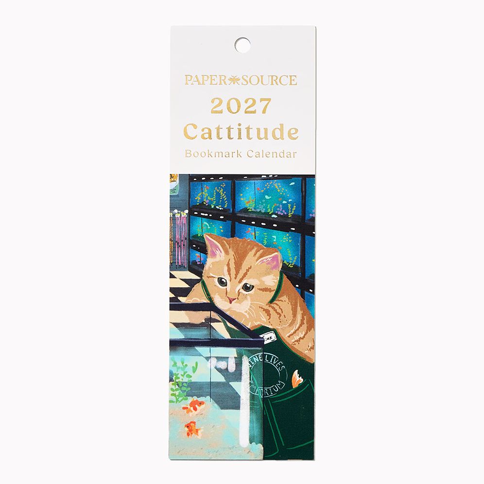 2027 Paper Source Catitude Bookmark Calendar