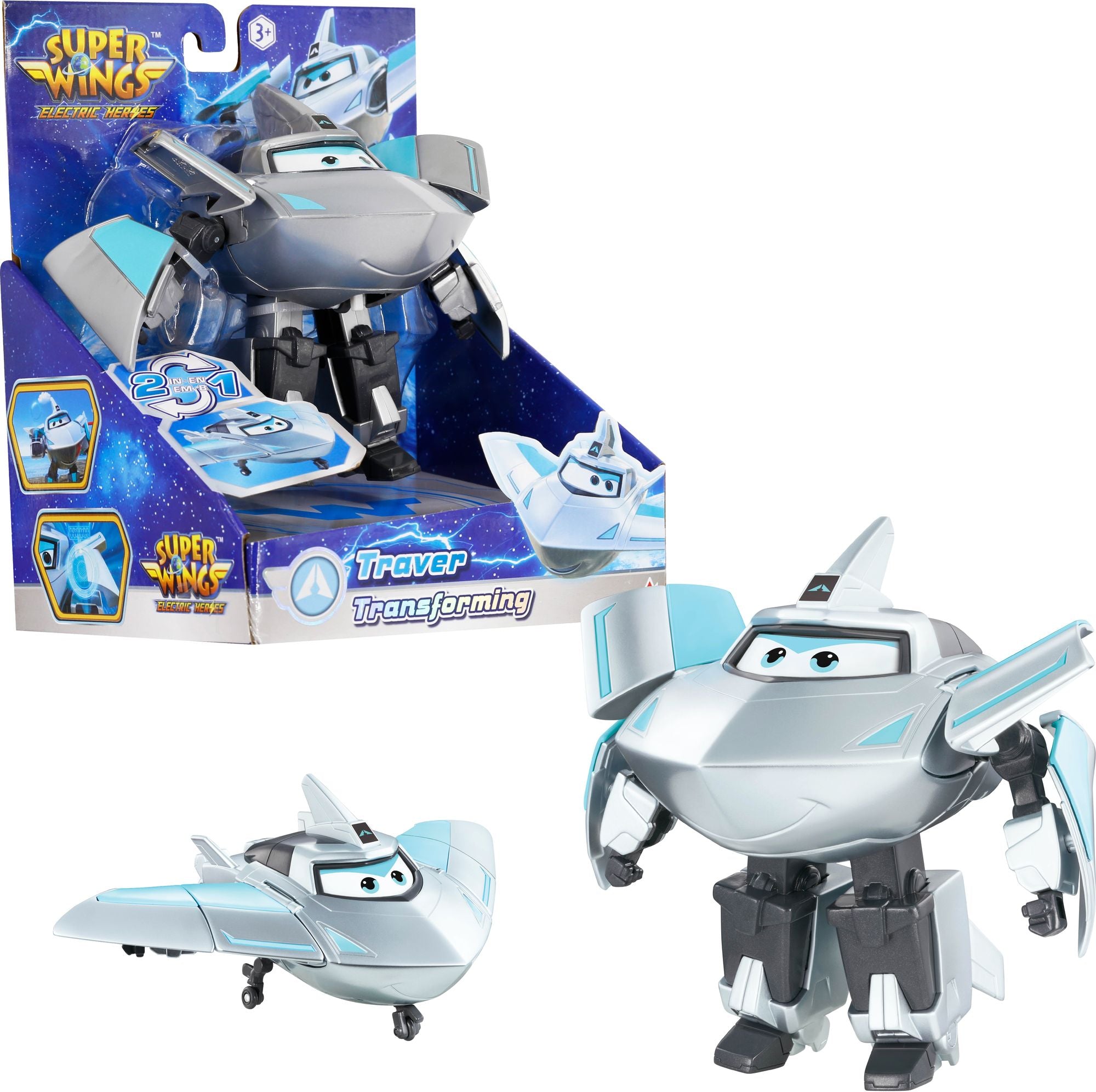 Super Wings 5" Transforming Characters Assortment (Jett, Traver, Golden Girl, Marty, Lucie, Tino)