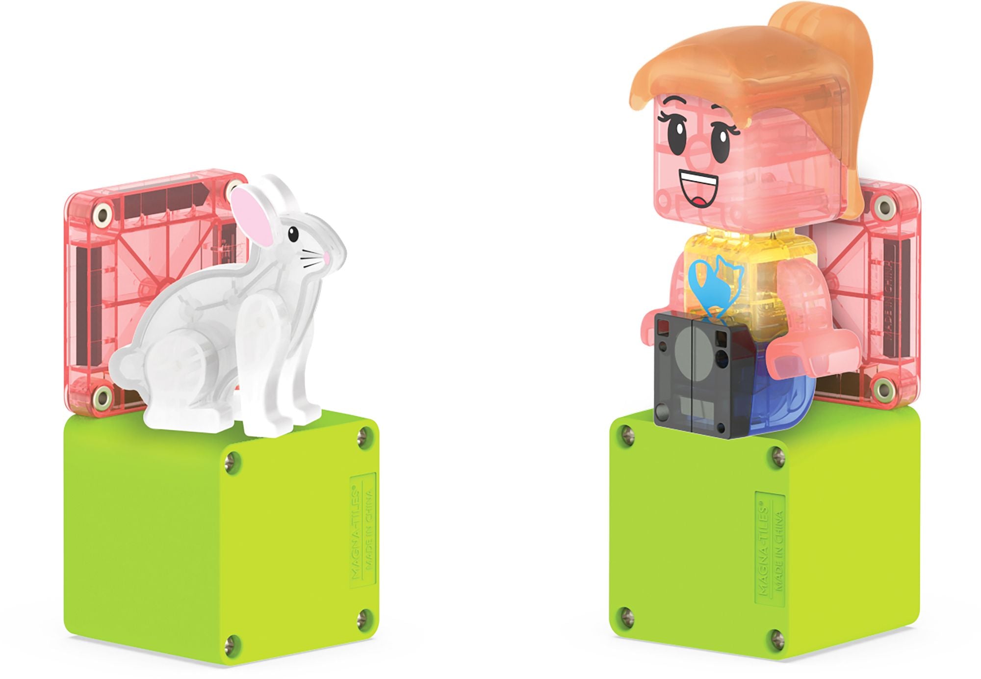MAGNA-TILES® Pet Playhouse 50-Piece Magnetic Construction Set, The Original Magnetic Building Brand