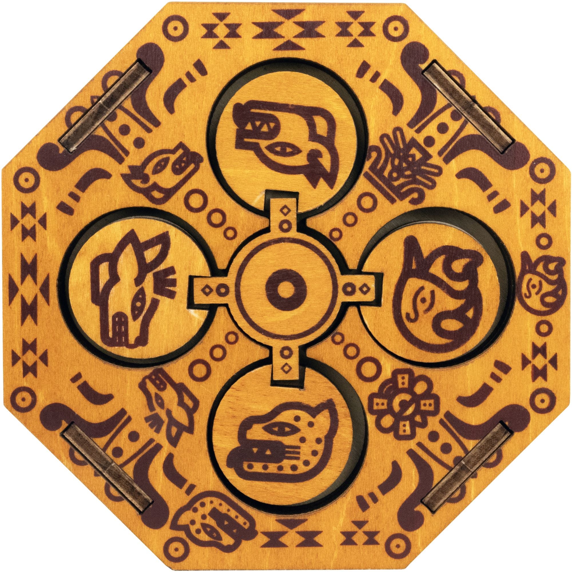 True Genius Aztec Family Chest Wooden Brainteaser Puzzle