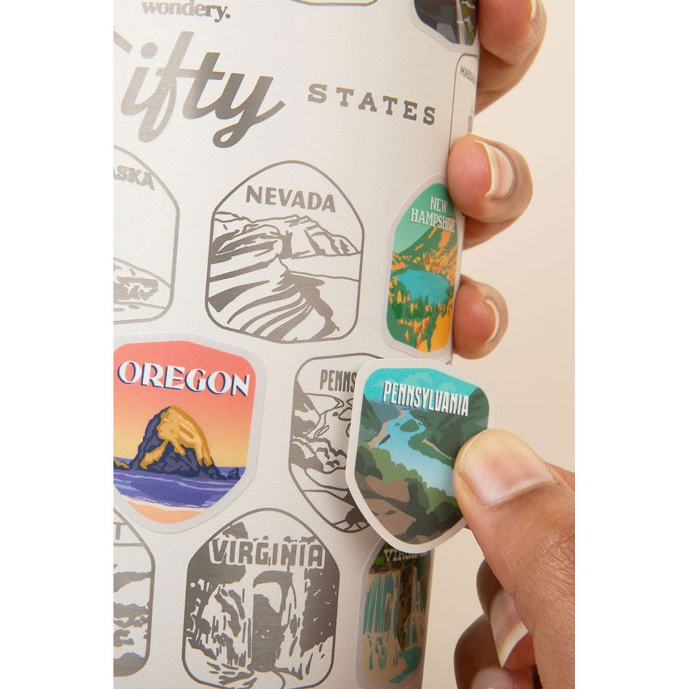 Fifty States Bucket List Bottle