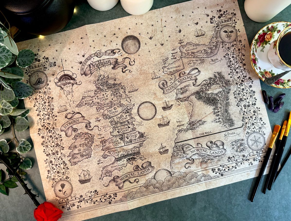 Court of Thorns and Roses Prythian World Map ACOTAR