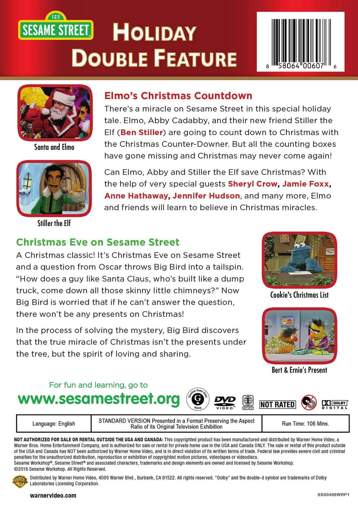 Sesame Street Holiday Double Feature: Elmo's Christmas Countdown/Christmas Eve on Sesame Street