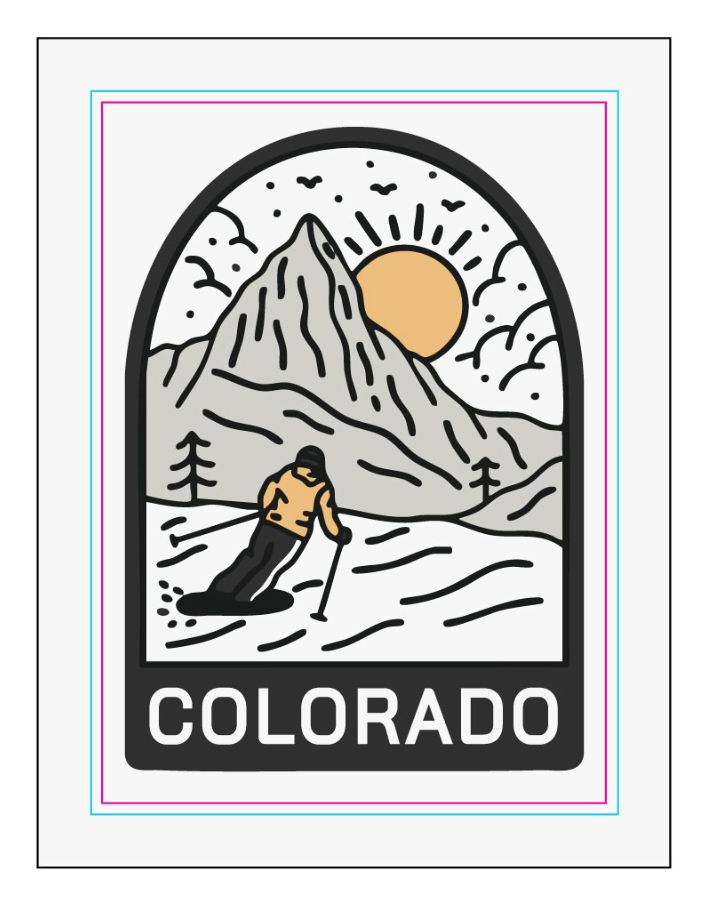 Colorado Ski Fridge Magnet