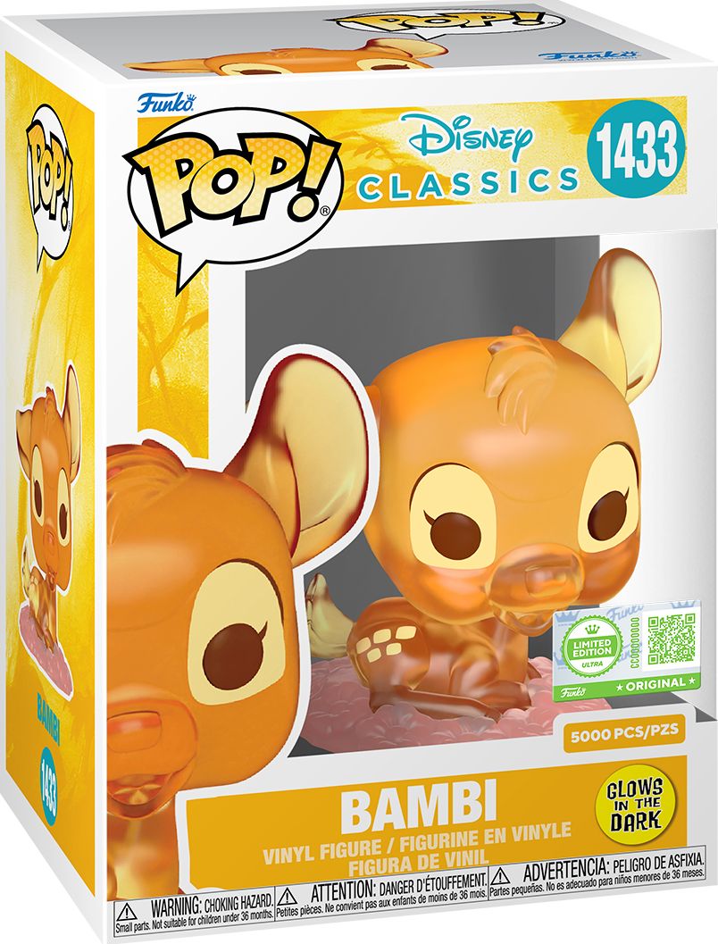 Funko Pop! Ultra Limited Edition: Disney, Bambi with Glow Treatment Vinyl Collectible Figure