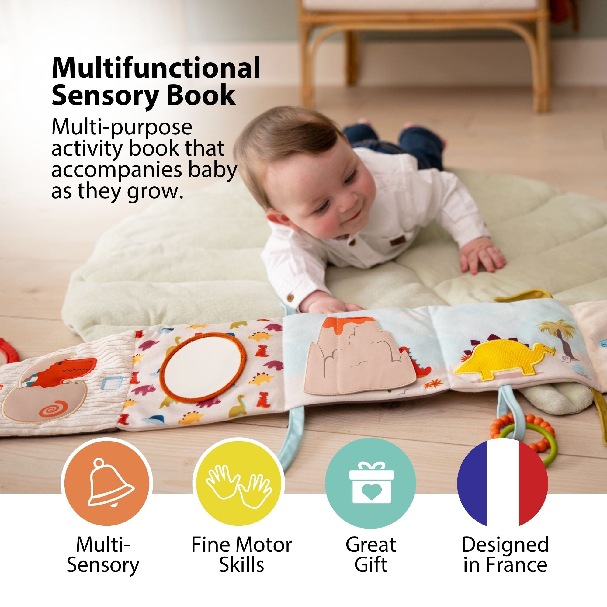 Soft Activity Book 2-in-1 - Dino