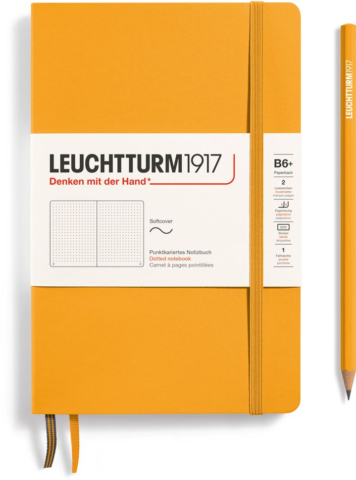 Leuchtturm1917 Rising Sun, Softcover, Paperback (B6+), 123 p., dotted