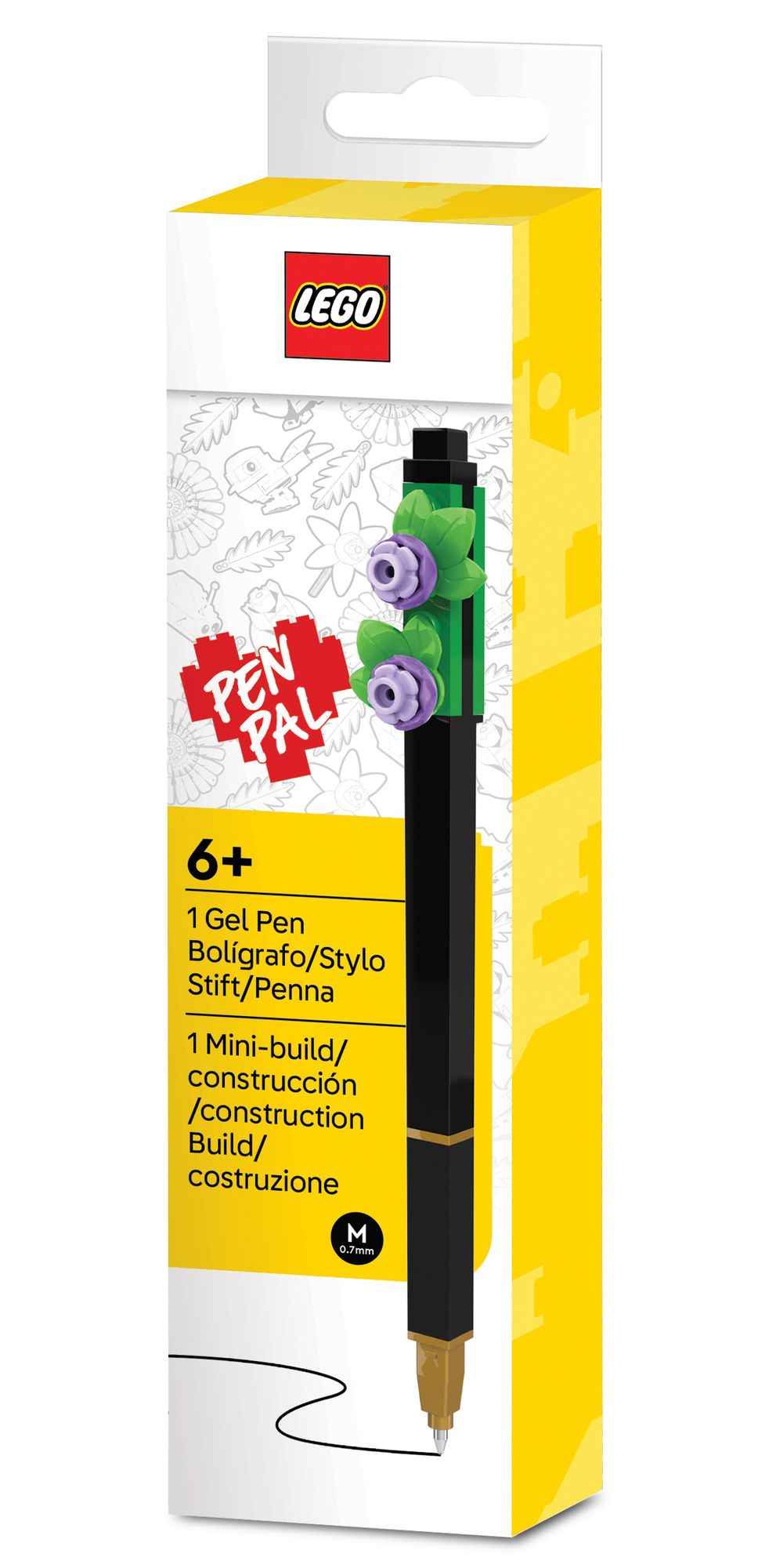 LEGO Pen Pal Gel Pen with Building Toy Botanical Lavender