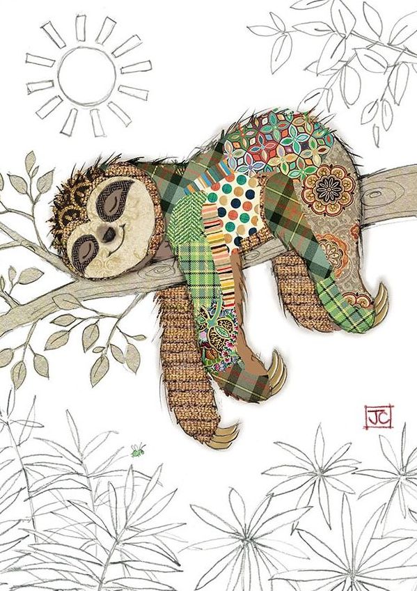 BLANK SIMON SLOTH GREETING CARD