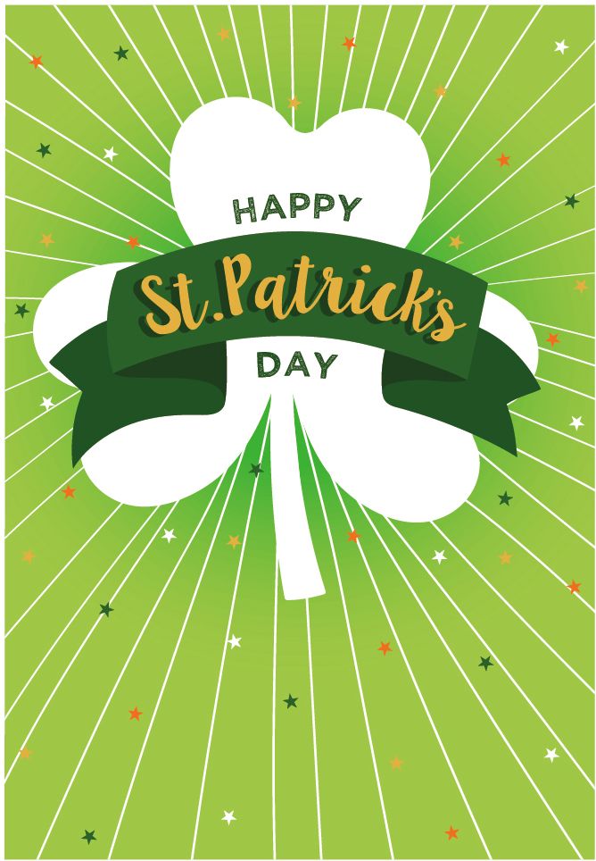 St. Patrick's Day Greeting Card Shamrock Banner