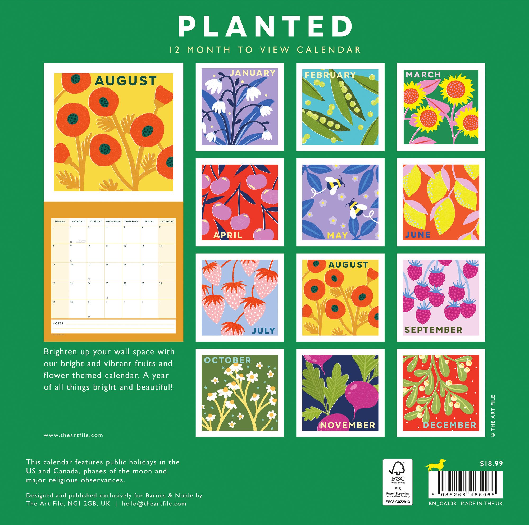 2027 Planted Wall Calendar