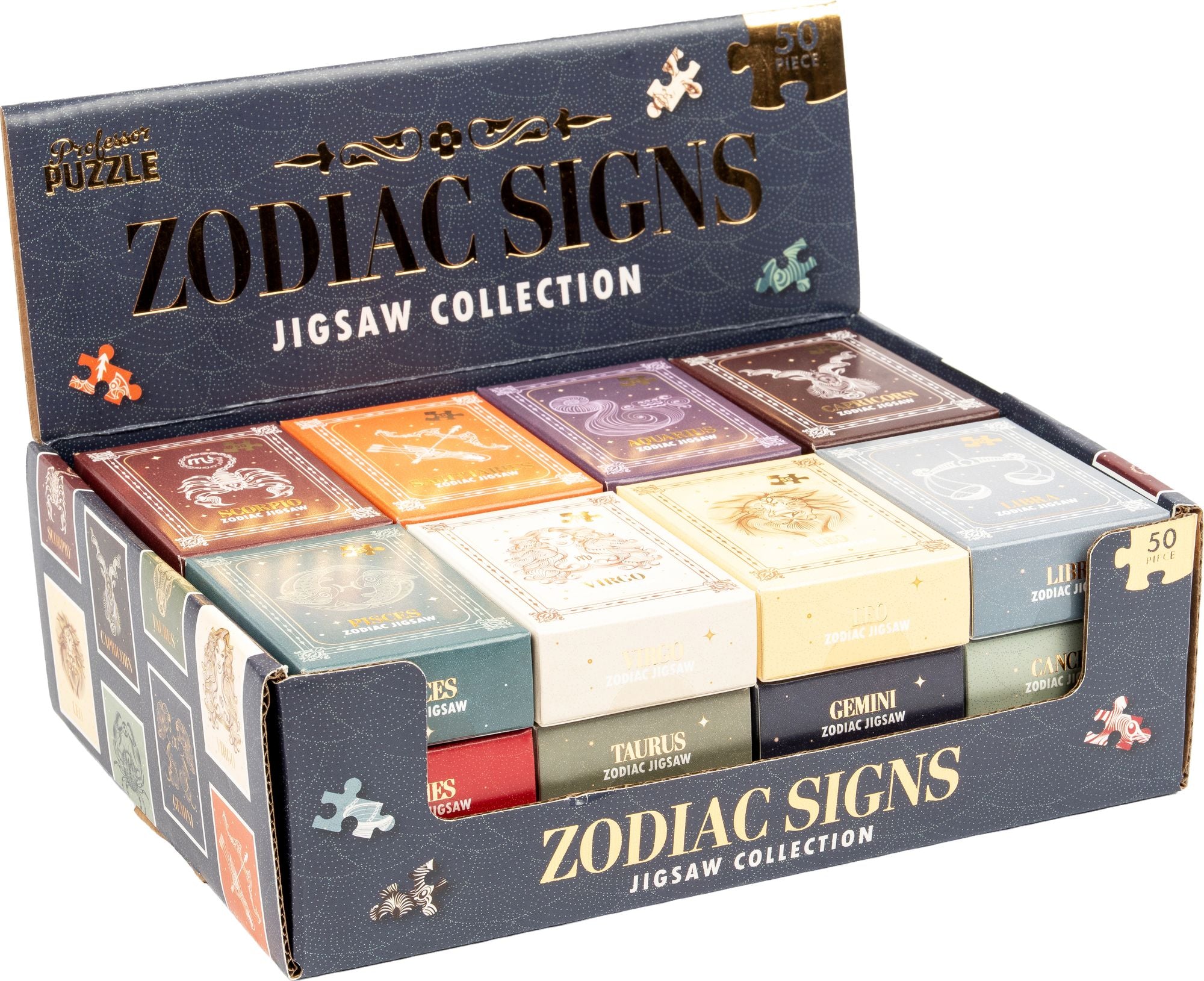 Zodiac Signs Jigsaw Collection- 24 Count Display