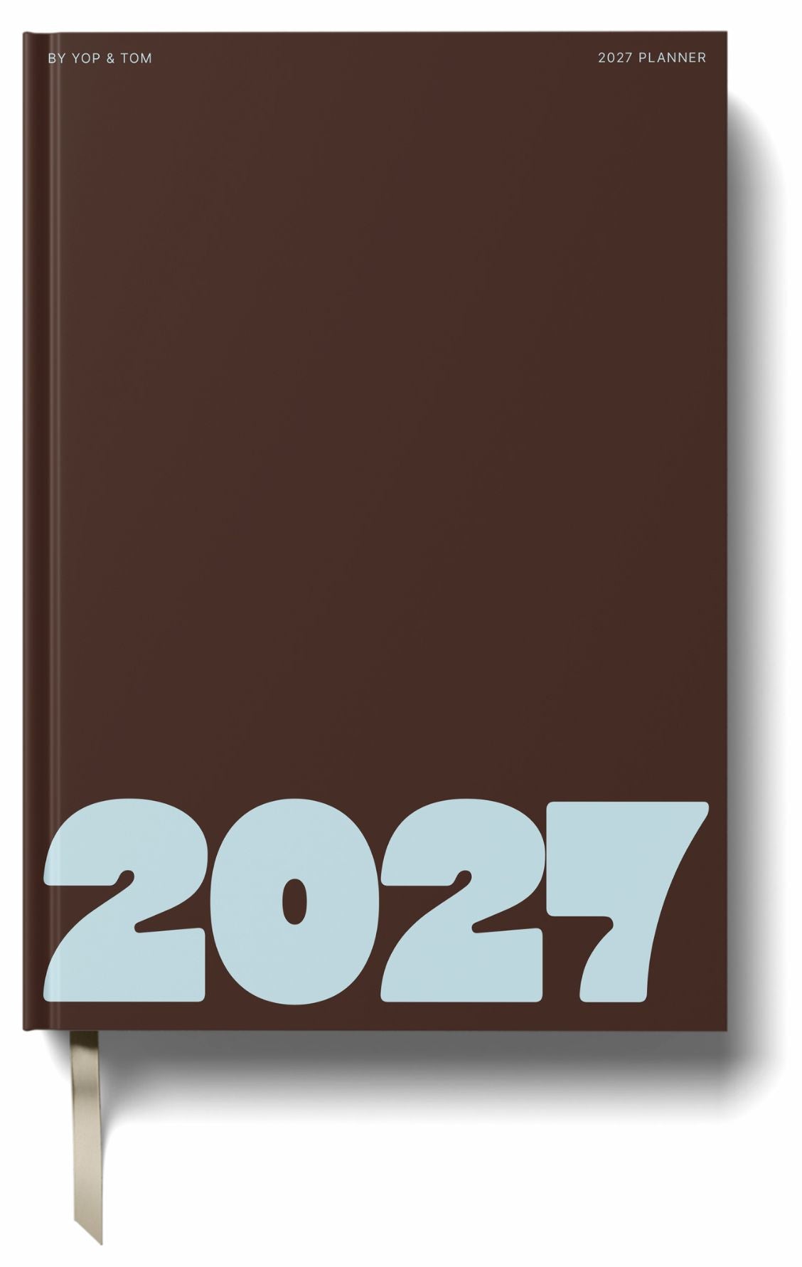 2027 Weekly Planner - Espresso & Blue