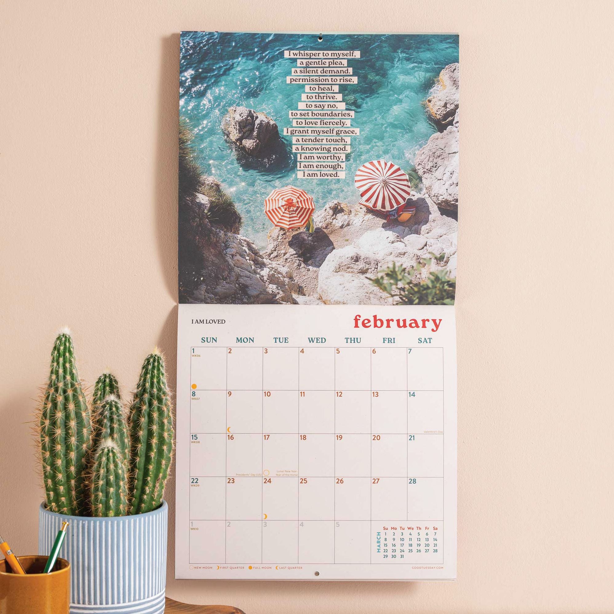 2026 Journey of Healing Large Grid Art Calendar