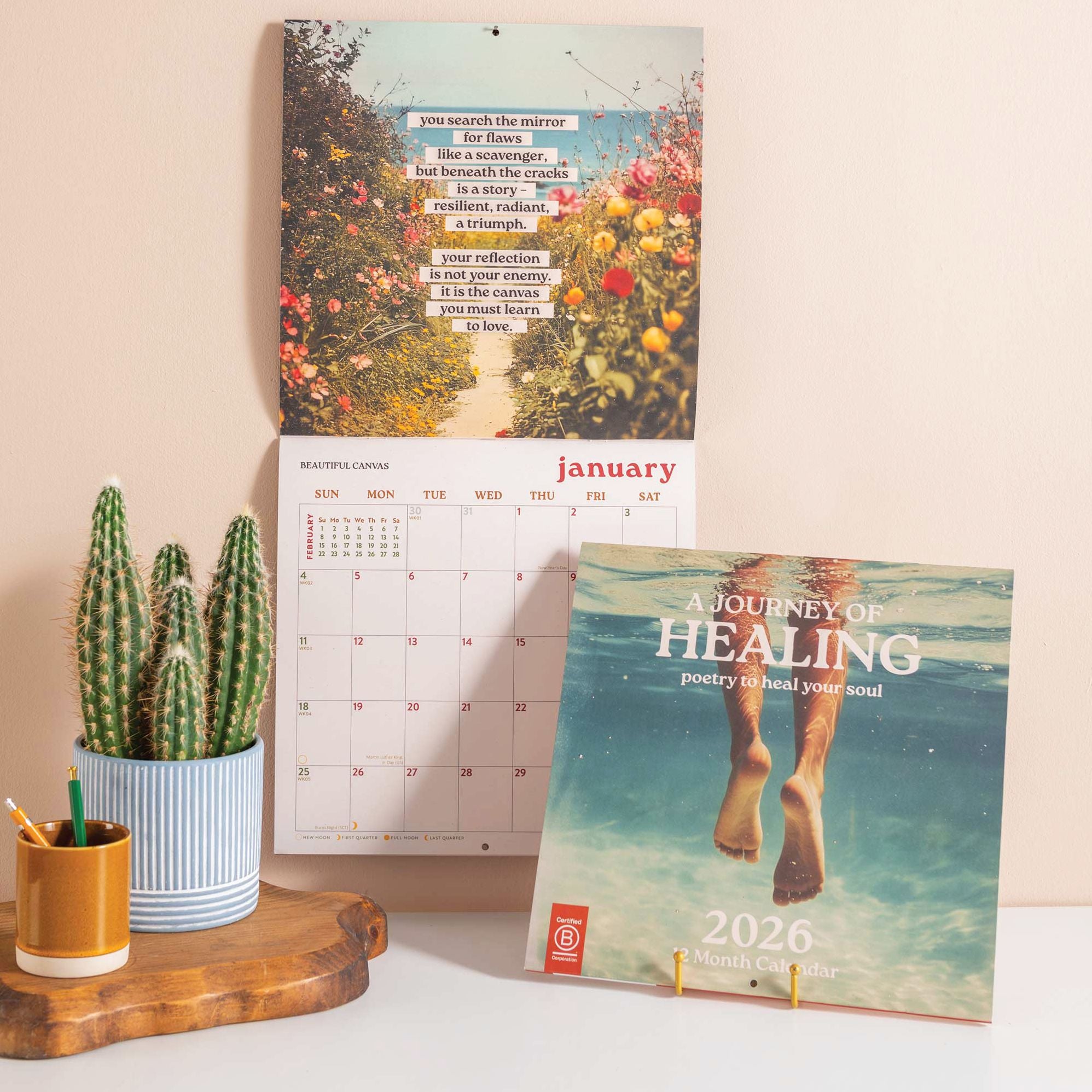 2026 Journey of Healing Large Grid Art Calendar