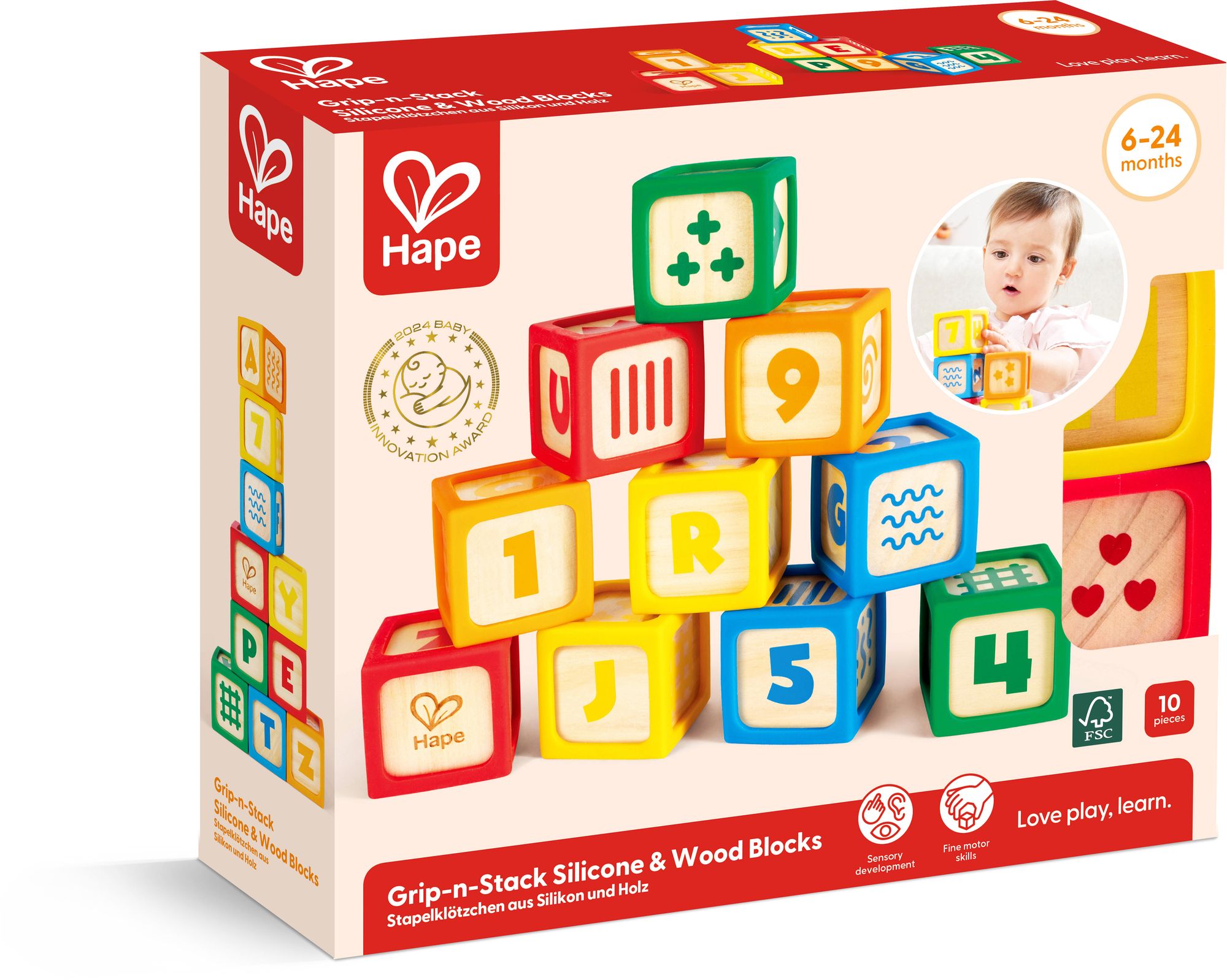 Grip-n-Stack Silicone & Wood Blocks