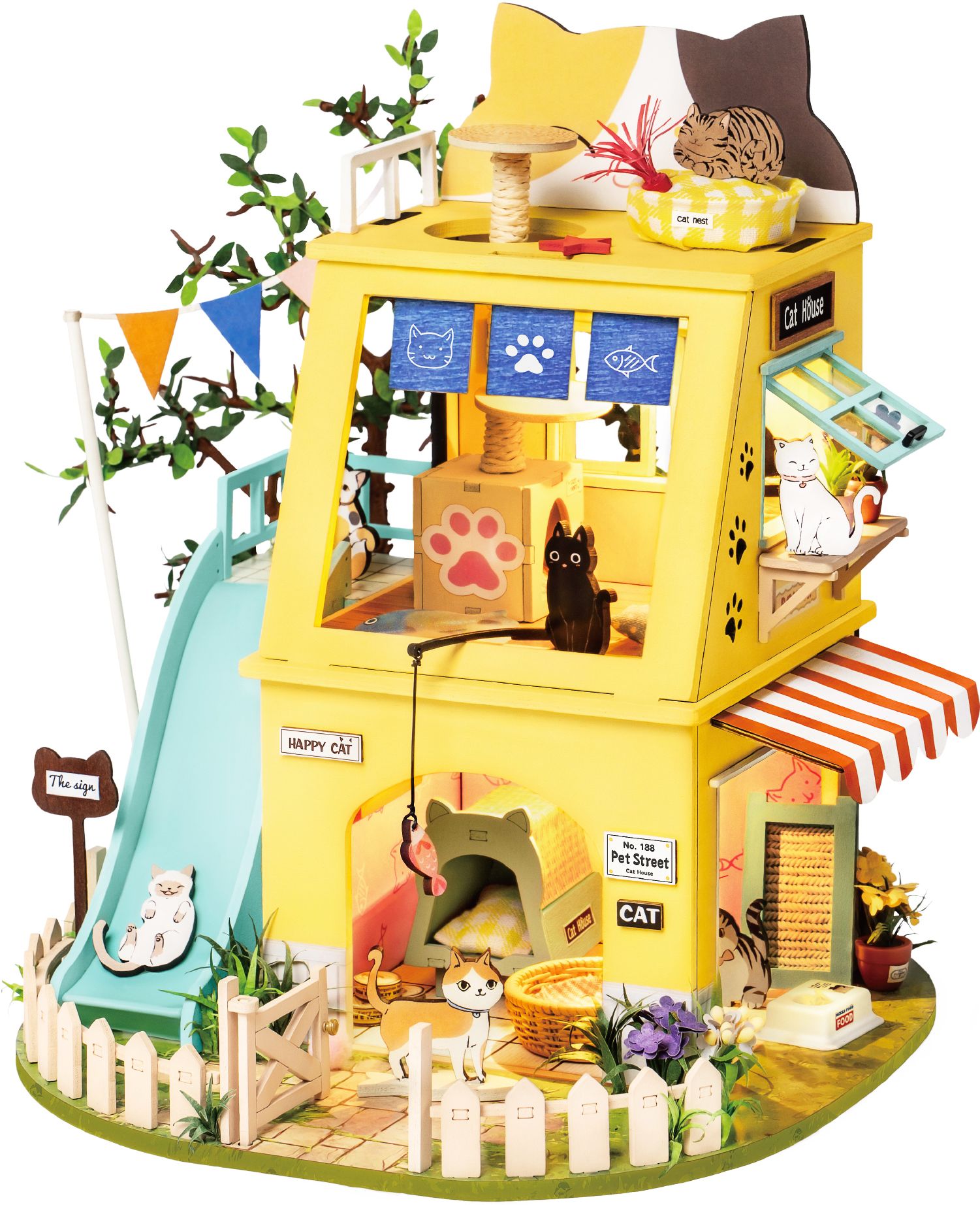 DIY Miniature House Cat House