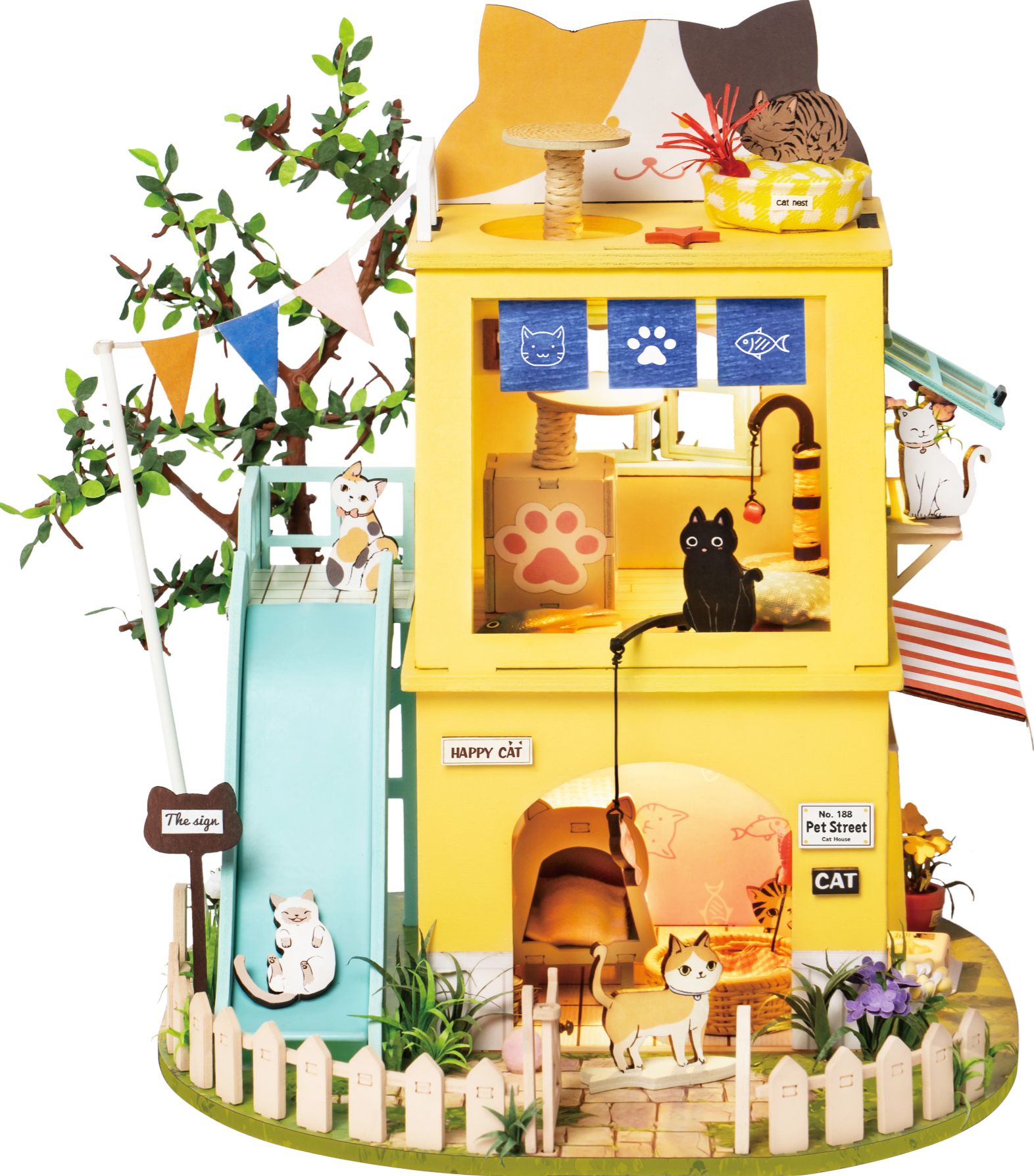 DIY Miniature House Cat House