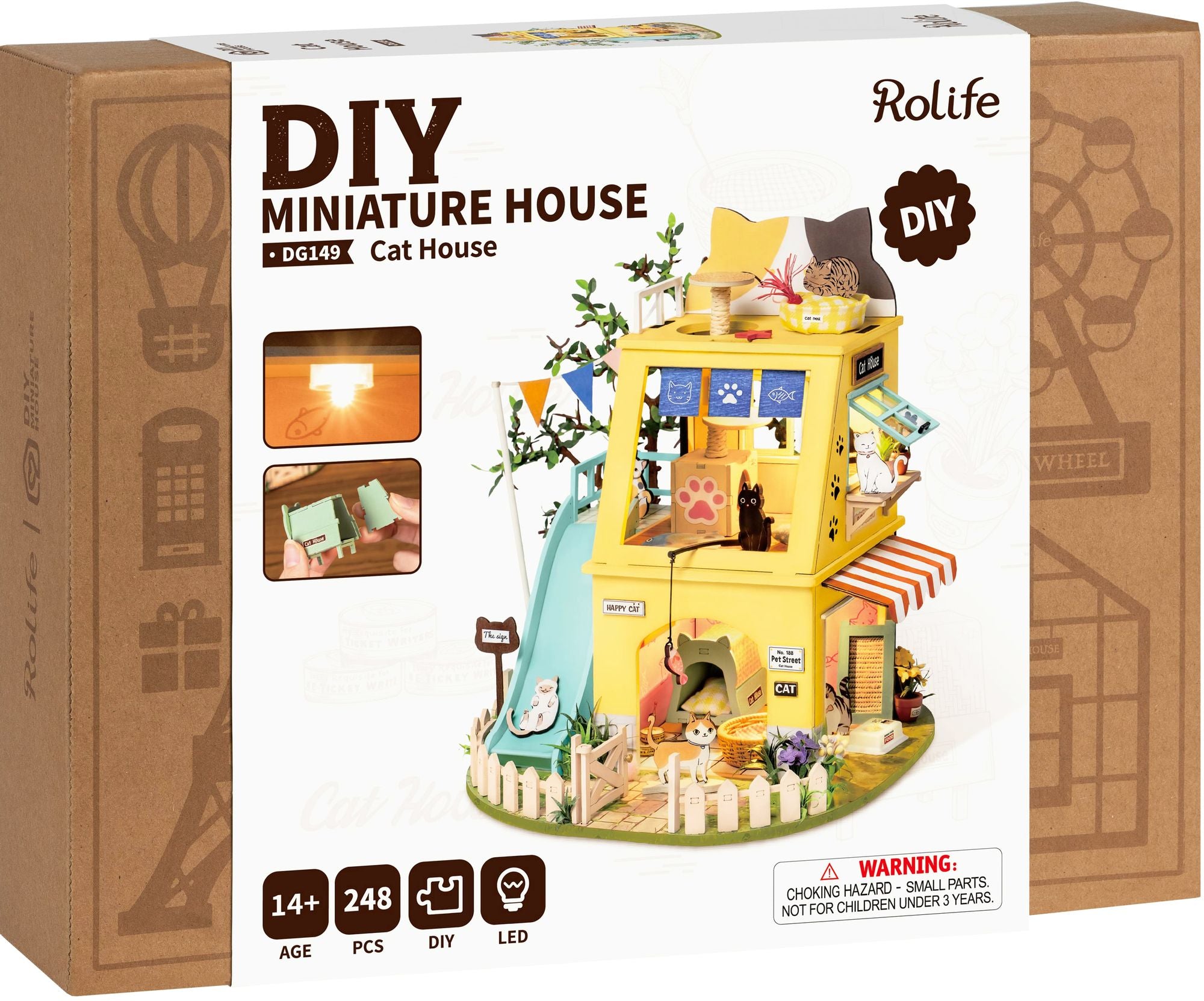 DIY Miniature House Cat House