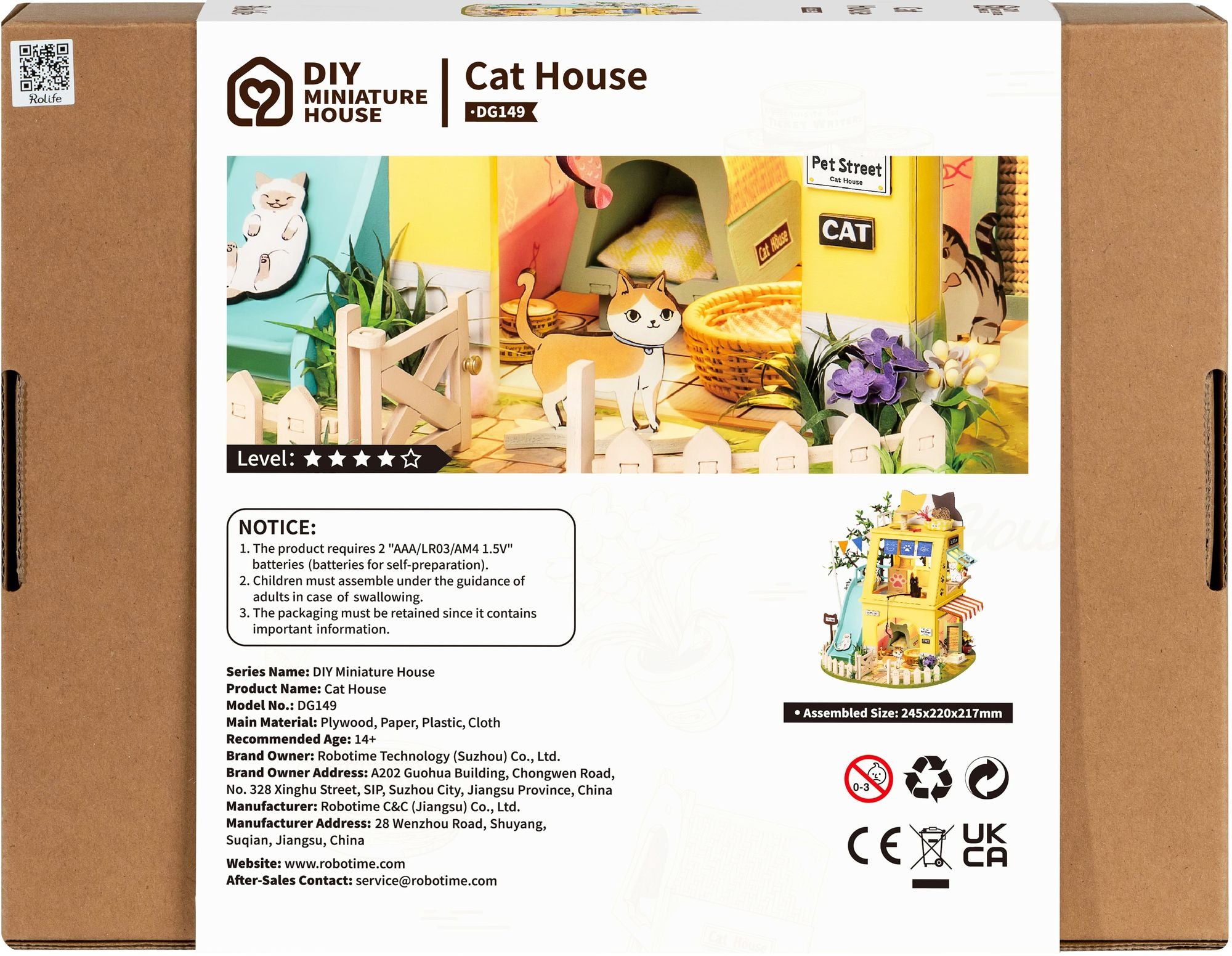 DIY Miniature House Cat House