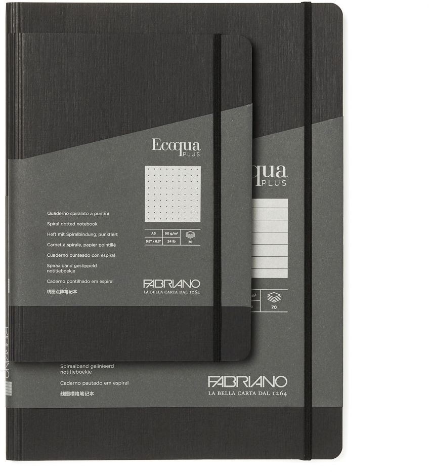 Ecoqua Plus Journal, A4, Hidden Spiral-Bound, Lined, Lime