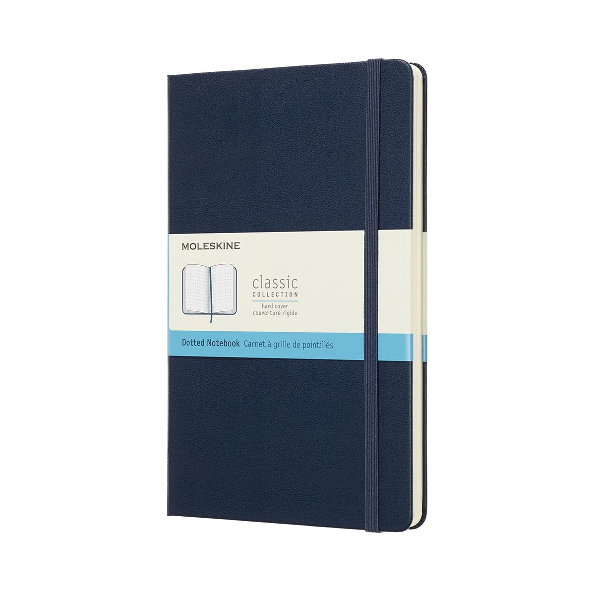 Moleskine Classic Notebook, Large, Dotted, Blue Sapphire, Hard Cover (5 x 8.25)