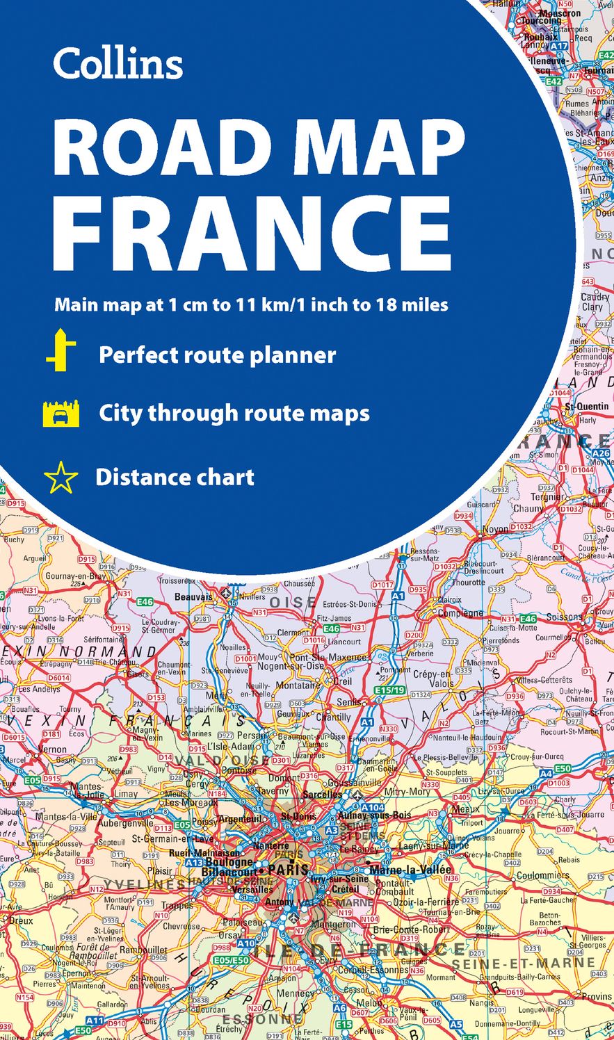 Collins Road Map of France: Folded map