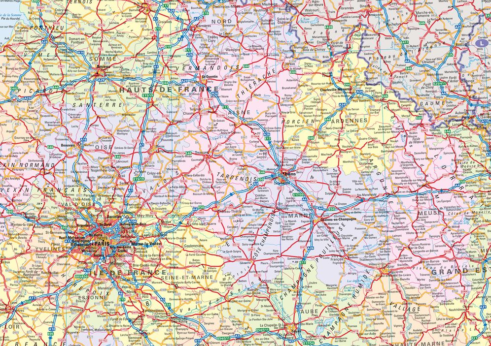 Collins Road Map of France: Folded map