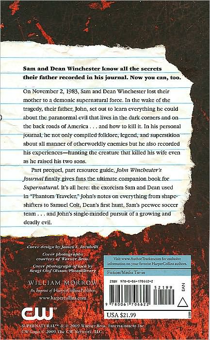 John Winchester's Journal (Supernatural Series)