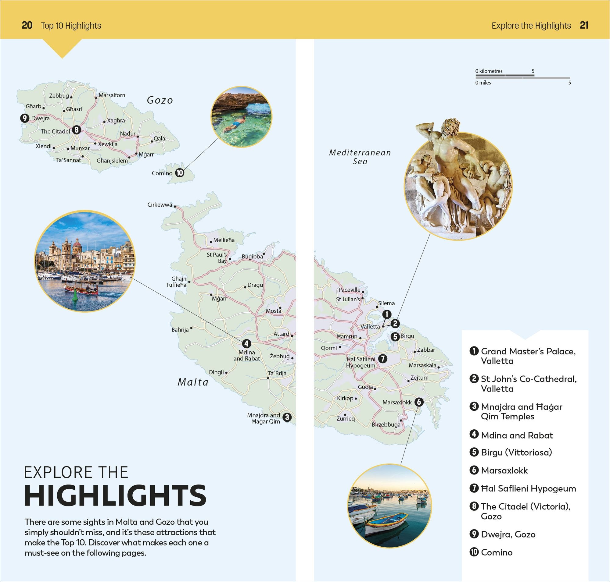 DK Top 10 Malta and Gozo: Top 10 lists for your perfect trip, plus an all-weather folded map