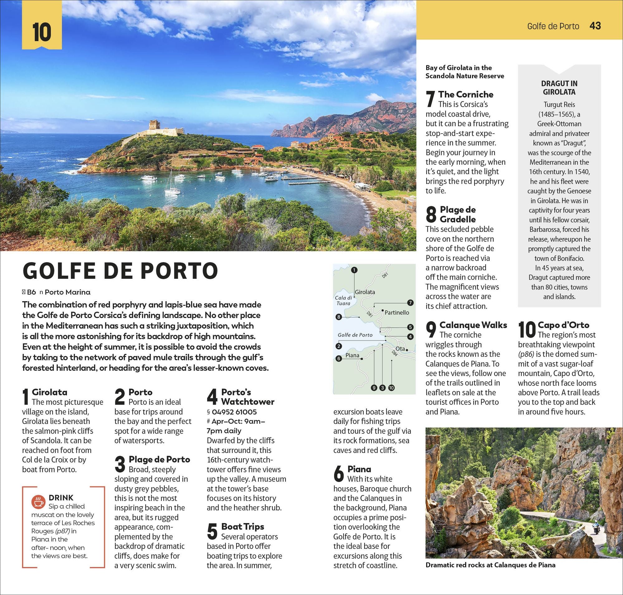 DK Top 10 Corsica: Top 10 lists for your perfect trip, plus an all-weather folded map
