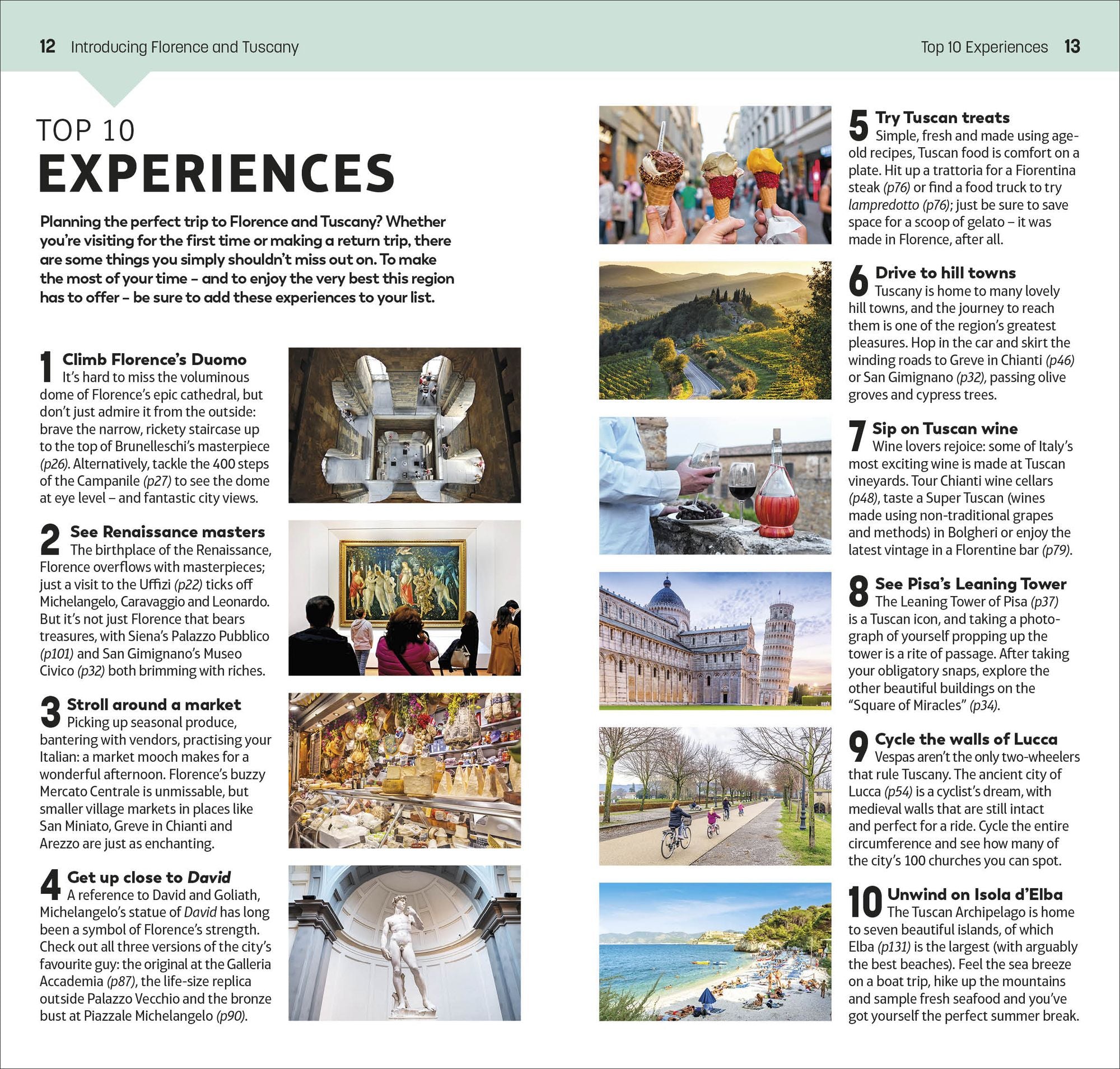 DK Top 10 Florence and Tuscany: Top 10 lists for your perfect trip, plus an all-weather folded map