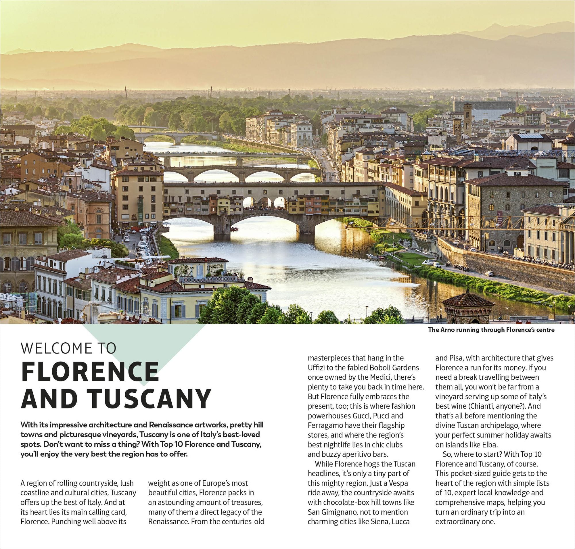 DK Top 10 Florence and Tuscany: Top 10 lists for your perfect trip, plus an all-weather folded map