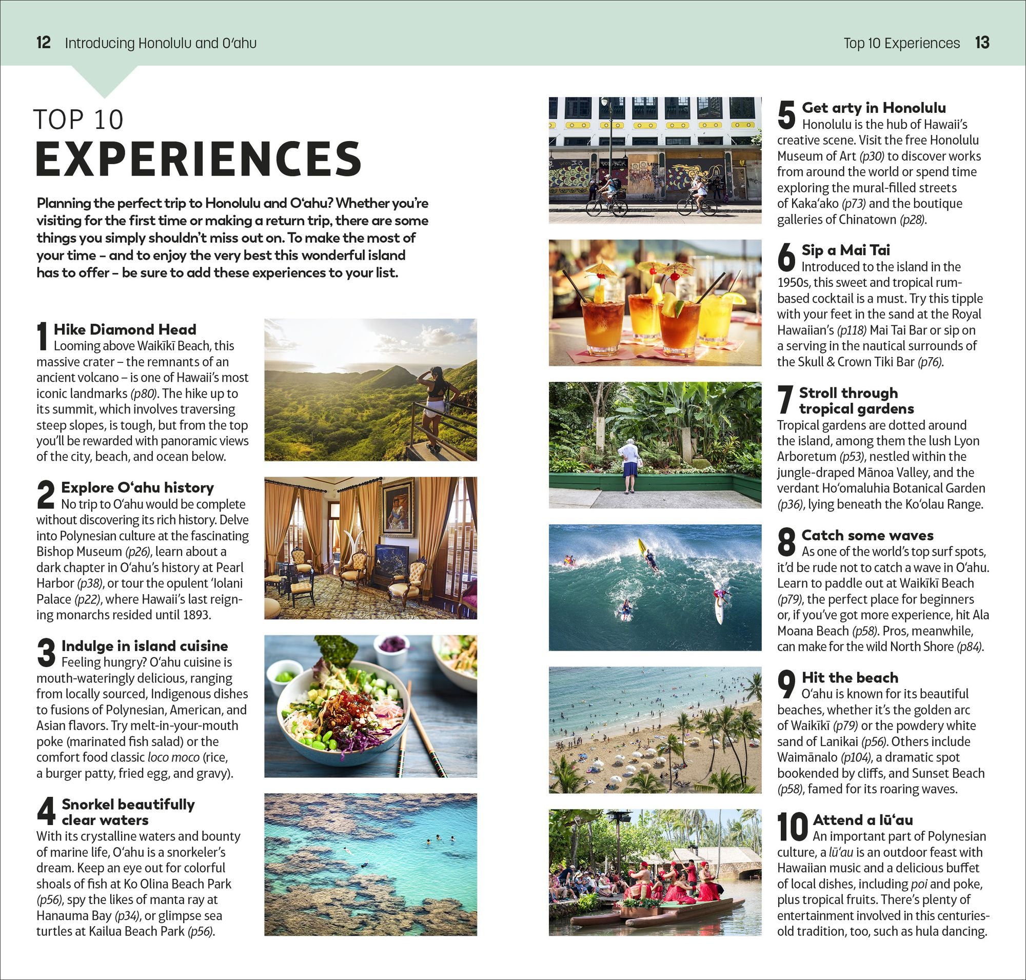 DK Top 10 Honolulu and O'ahu: Top 10 lists for your perfect trip, plus an all-weather folded map