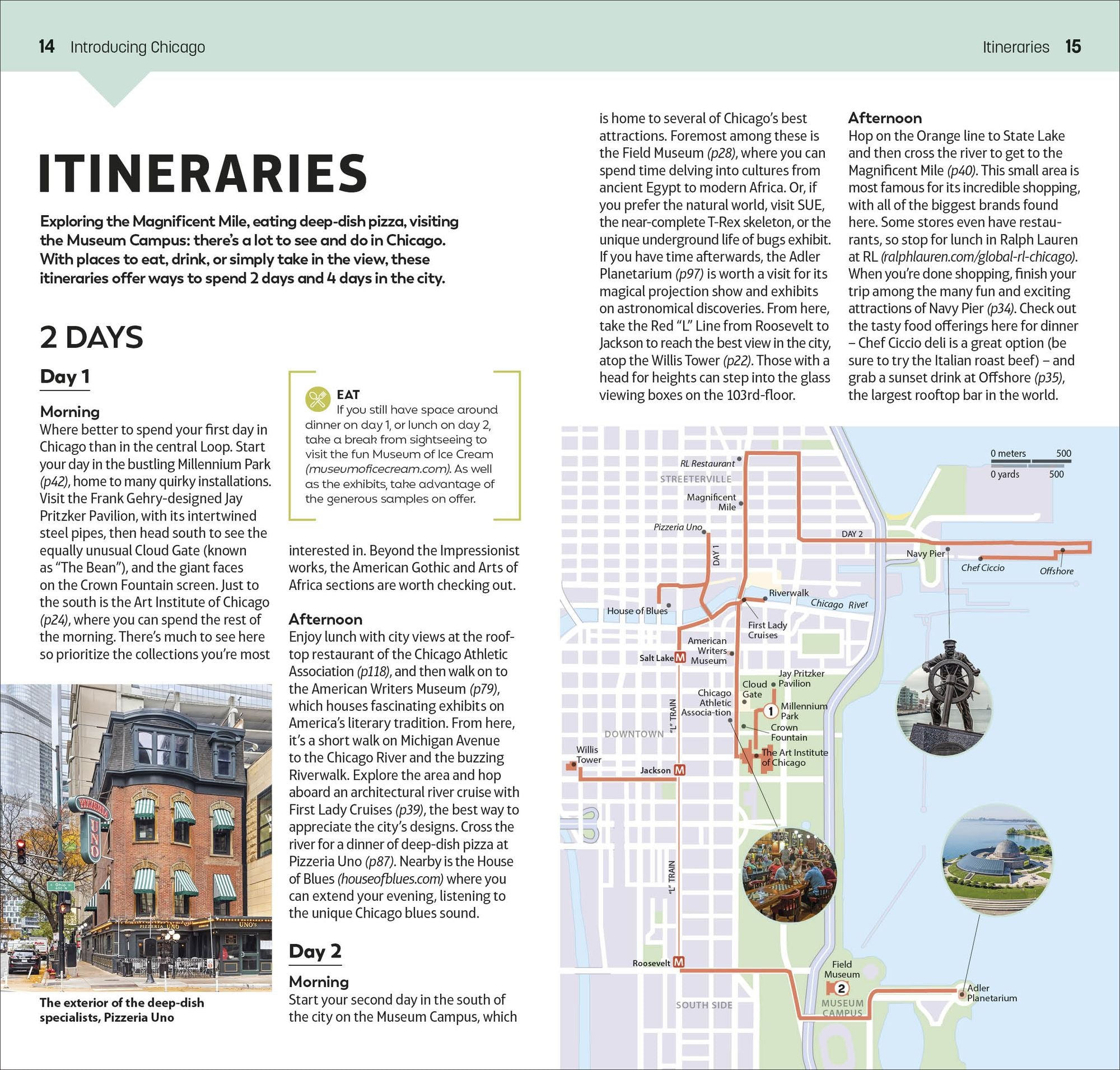 DK Top 10 Chicago: Top 10 lists for your perfect trip, plus an all-weather folded map
