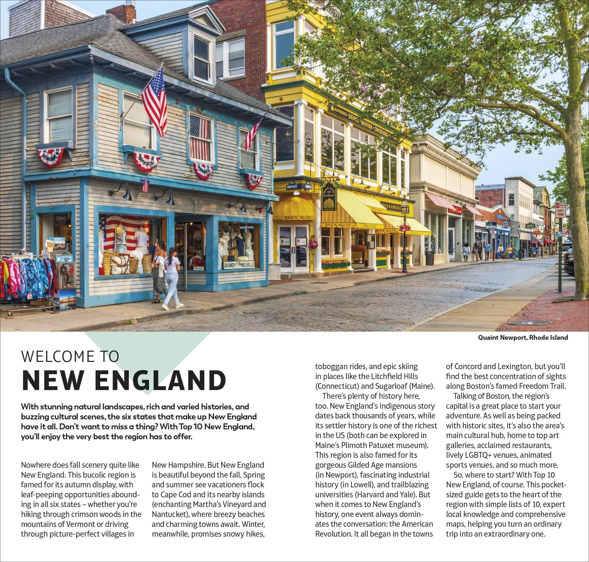 DK Top 10 New England: Top 10 lists for your perfect trip, plus an all-weather folded map