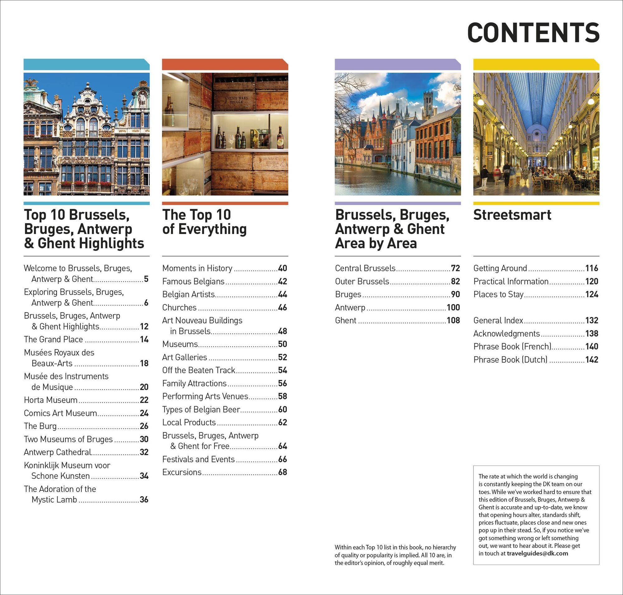 DK Top 10 Brussels, Bruges, Antwerp and Ghent: Top 10 lists for your perfect trip, plus an all-weather folded map