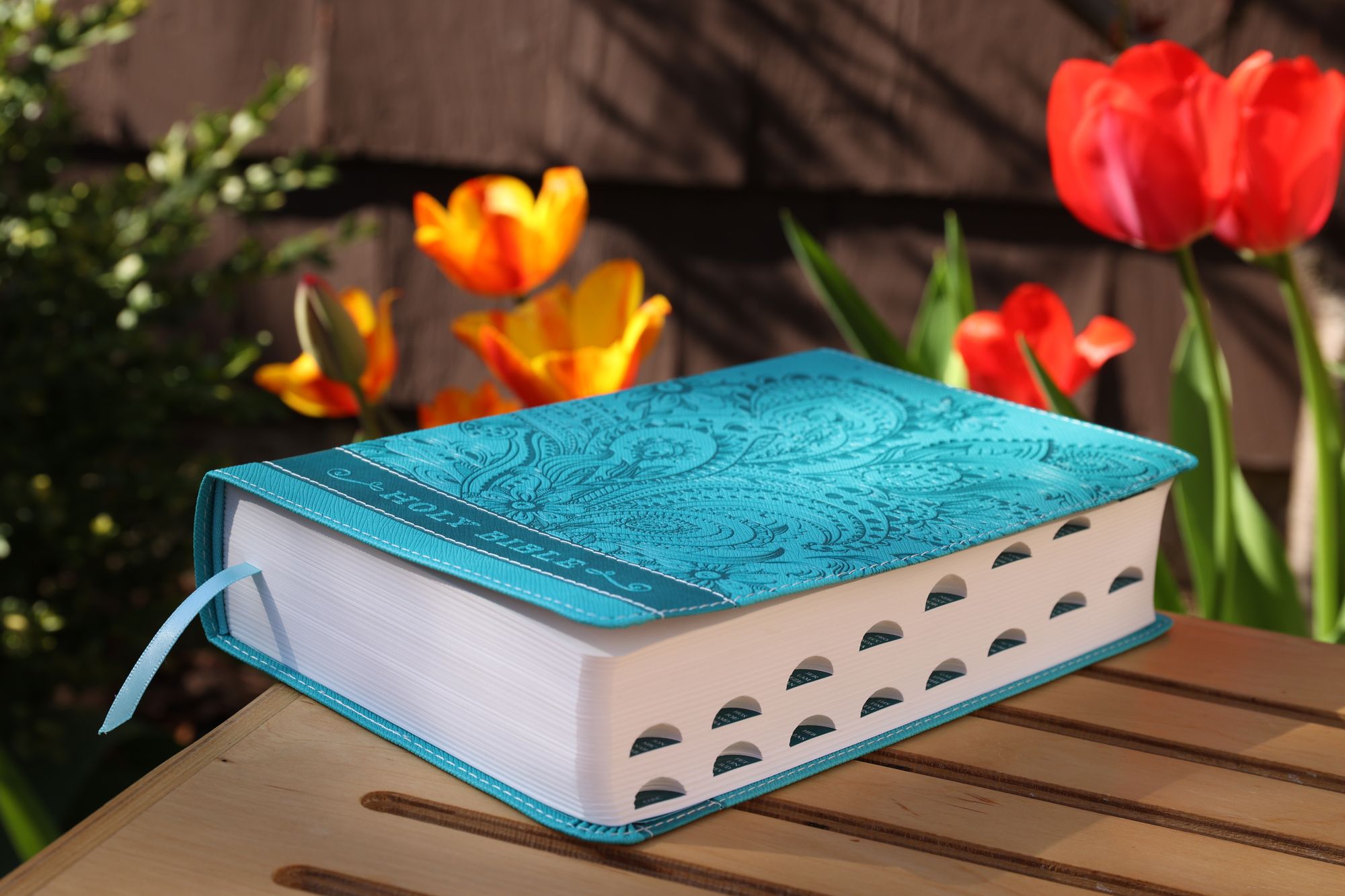 NIV, Bible for Teen Girls, Leathersoft, Blue, Thumb Indexed Tabs: Growing in Faith, Hope, and Love - The Perfect Christian Faith Gift for Your Teenage Girl, Age 13-18