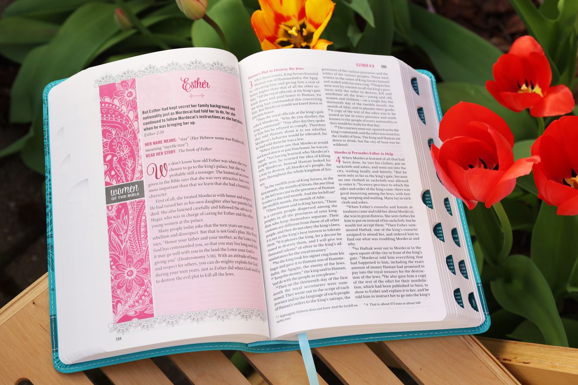 NIV, Bible for Teen Girls, Leathersoft, Blue, Thumb Indexed Tabs: Growing in Faith, Hope, and Love - The Perfect Christian Faith Gift for Your Teenage Girl, Age 13-18