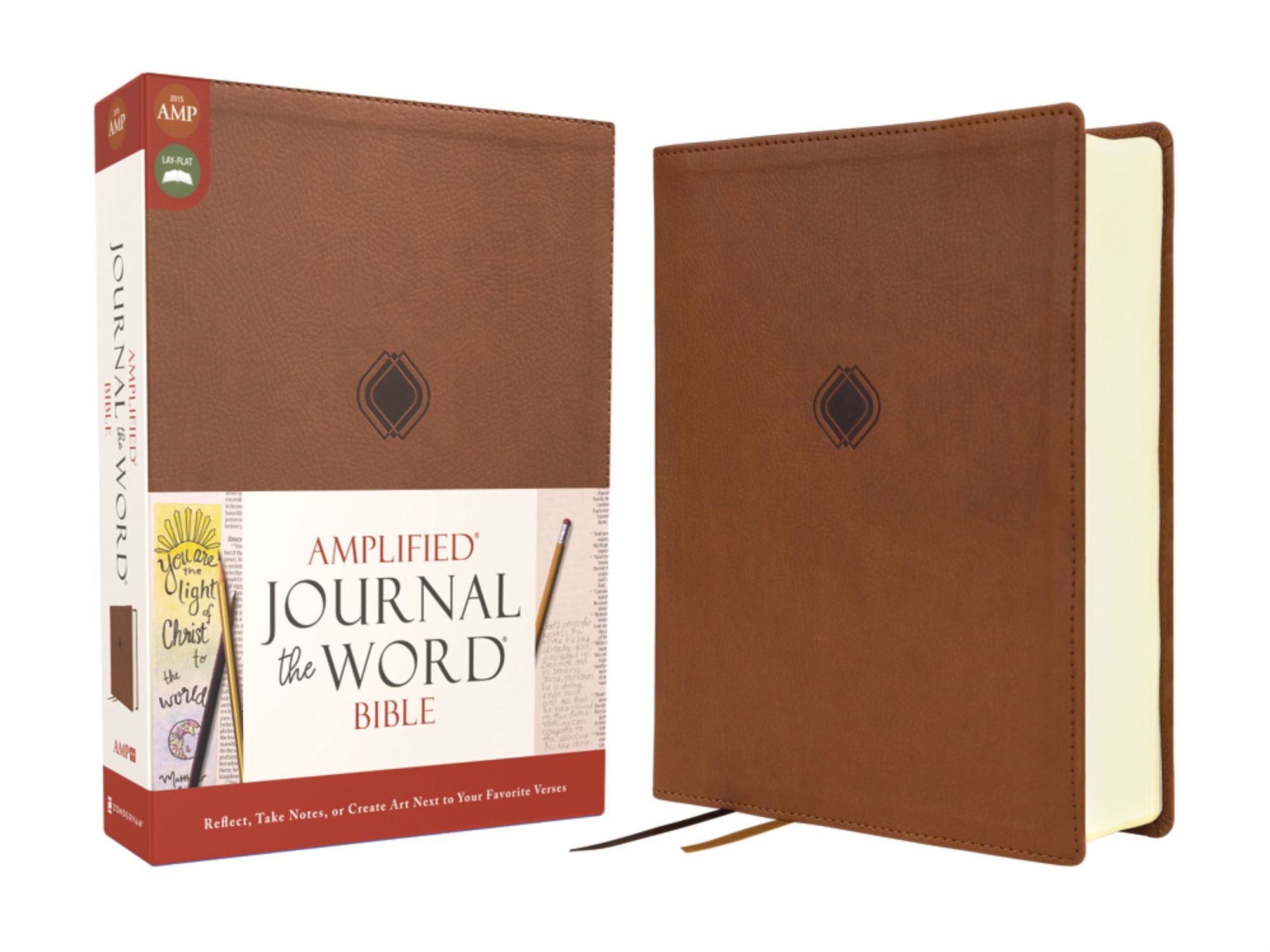Amplified Journal the Word Bible, Double-Column Journal Edition, Leathersoft, Brown: Reflect, Take Notes, or Create Art Next to Your Favorite Verses: Reflect, Take Notes, or Create Art Next to Your Favorite Verses