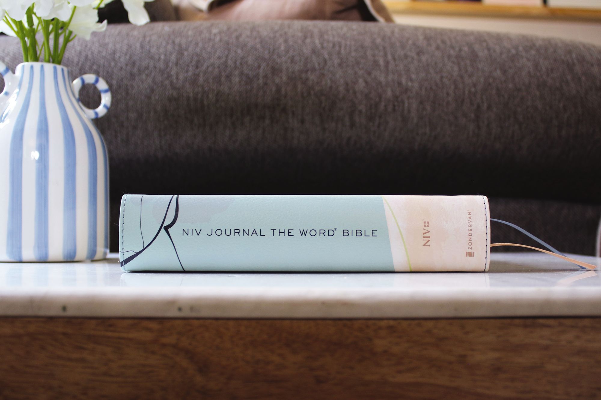 NIV, Journal the Word Bible (Perfect for Note-Taking), Leathersoft, Teal/Floral, Red Letter, Comfort Print: Reflect, Take Notes, or Create Art Next to Your Favorite Verses