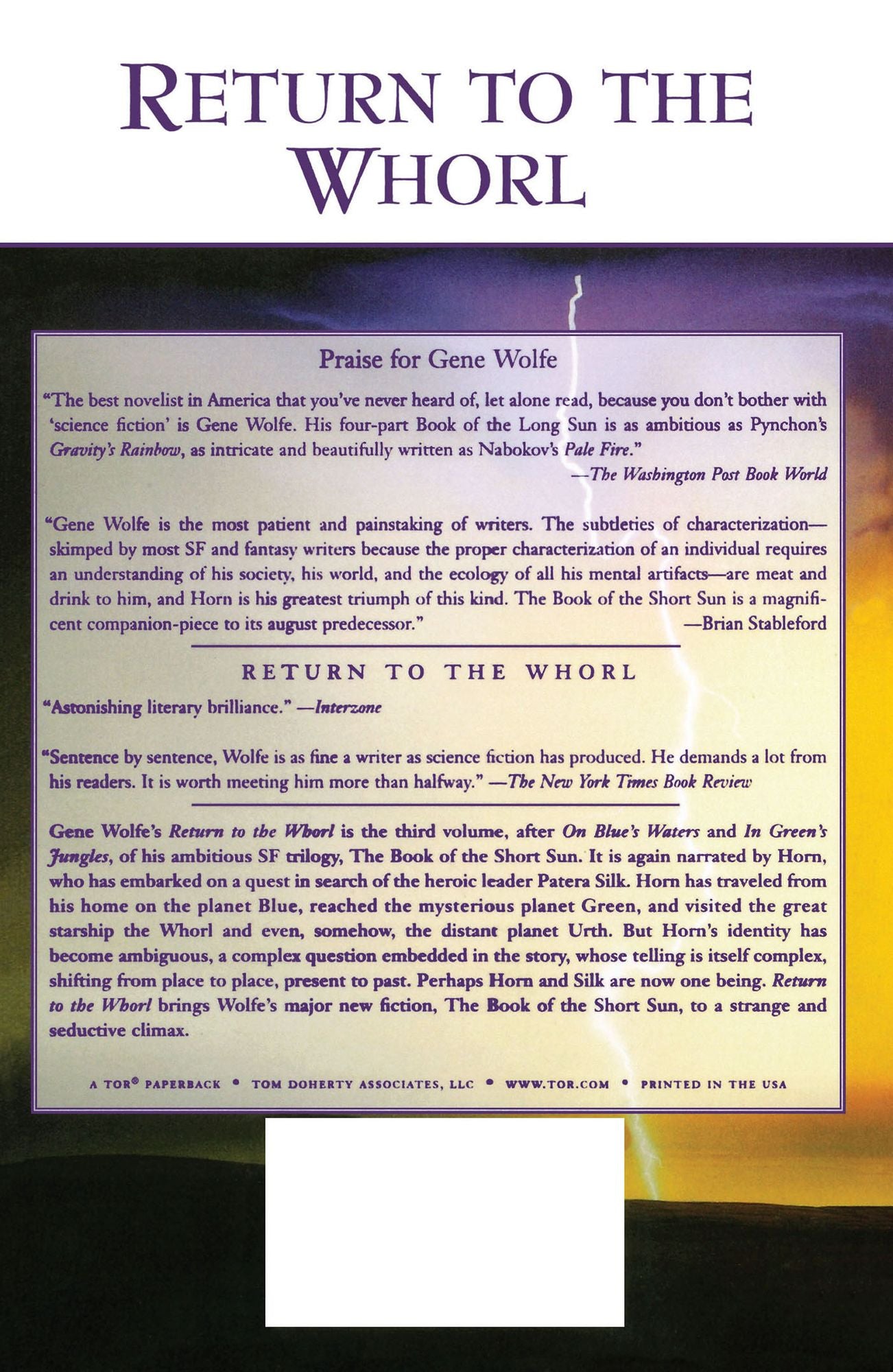 Return to the Whorl (Book of the Short Sun Series #3)