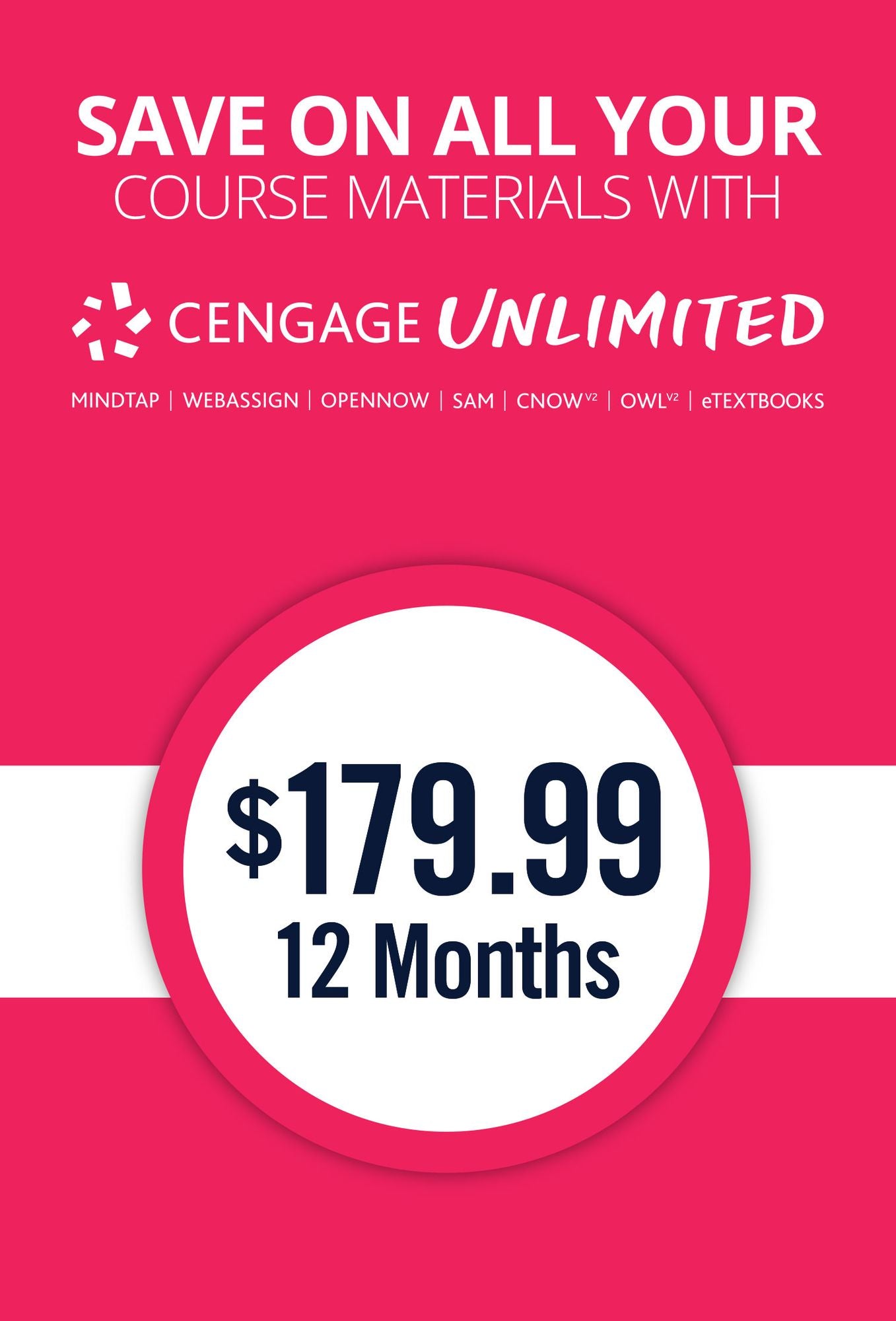 Cengage Unlimited, Multi-term (12 months) Printed Access Card