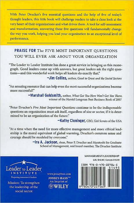 The Five Most Important Questions You Will Ever Ask About Your Organization
