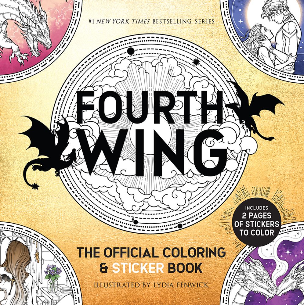 Fourth Wing: The Official Coloring & Sticker Book (Includes 2 Pages of Stickers to Color)