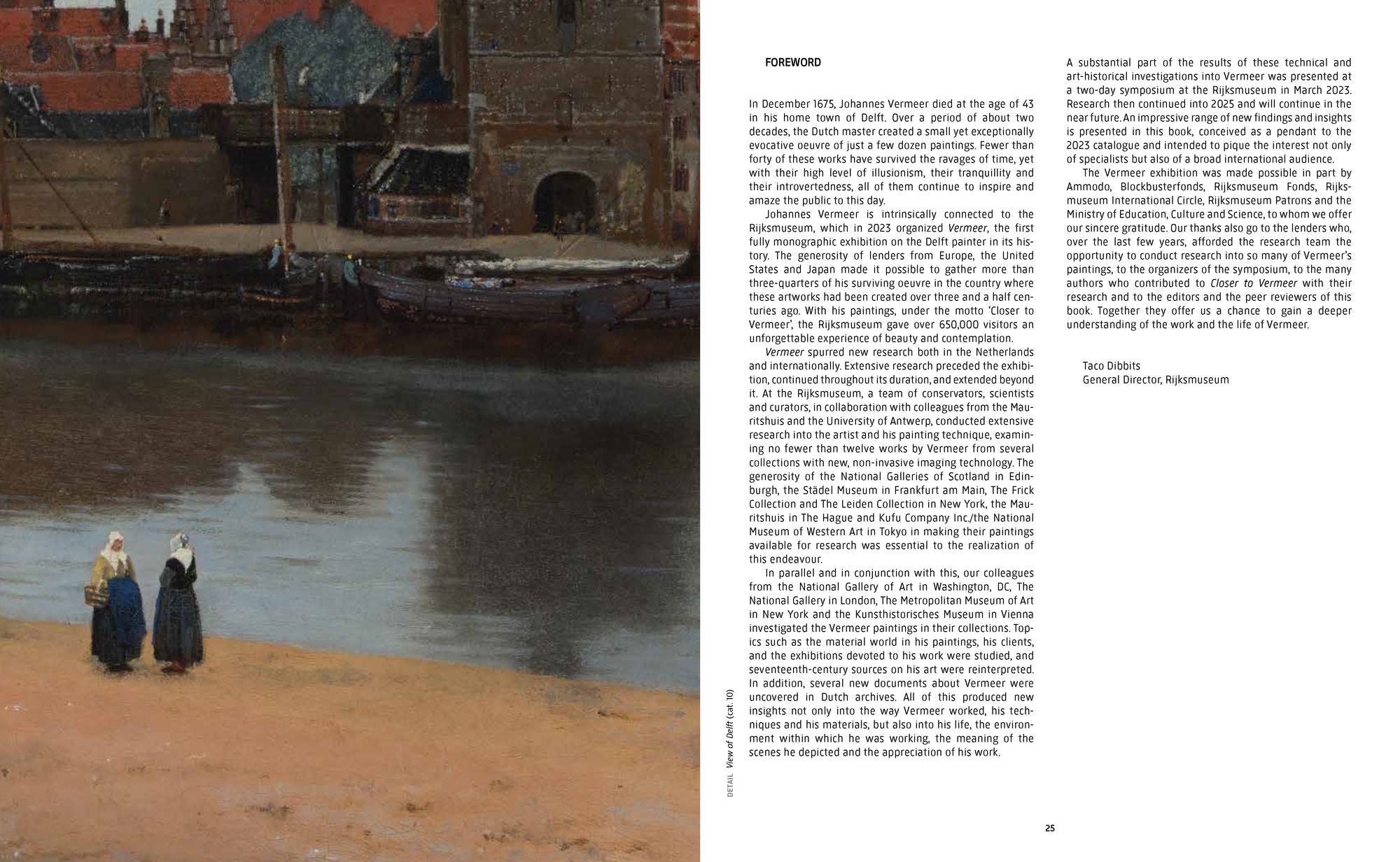Closer to Vermeer: New Research on the Painter and His Art