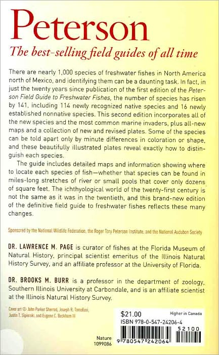Peterson Field Guide To Freshwater Fishes, Second Edition