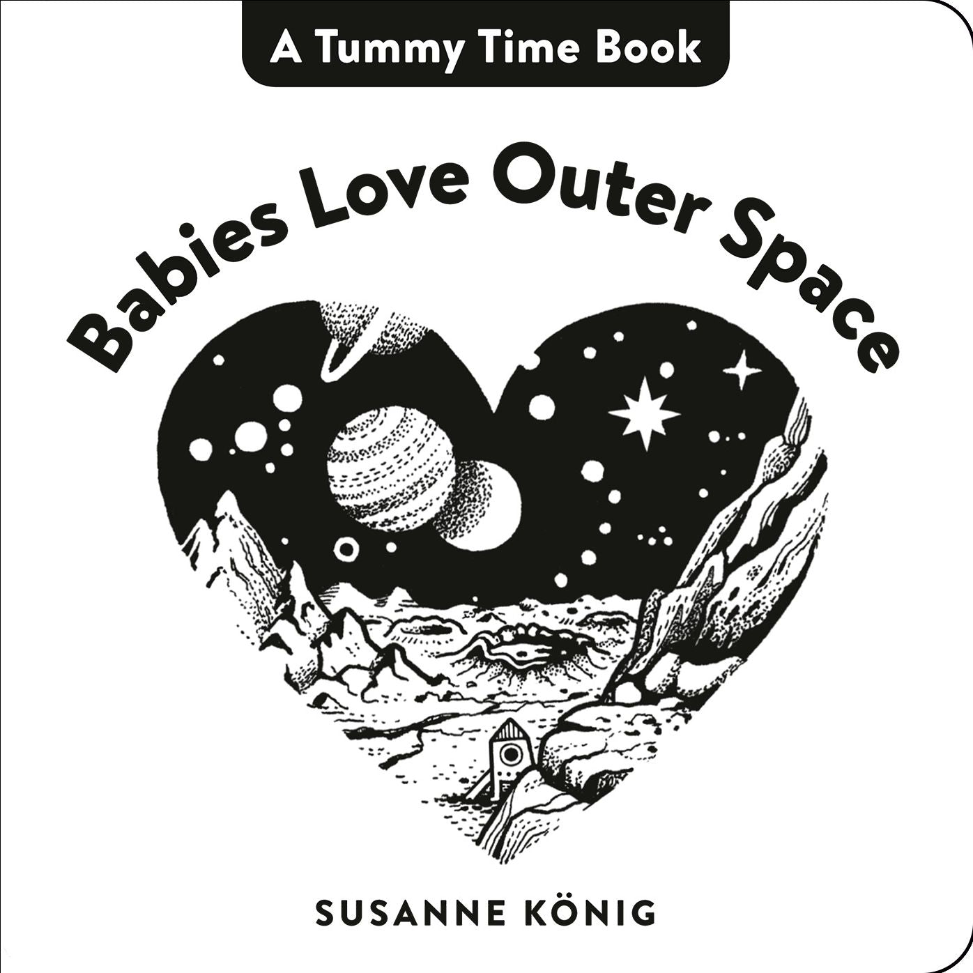 Babies Love Outer Space: High Contrast Black-and-White Art Throughout